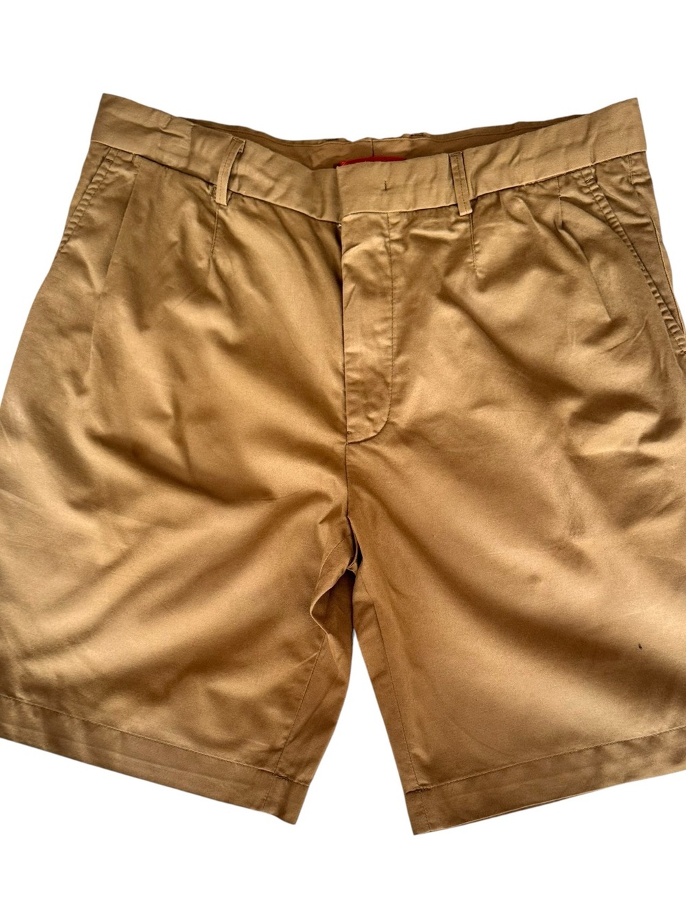 Ermenegildo Zegna Summer Chino Shorts Men’s Size 50 Tan Cotton Linen Blend